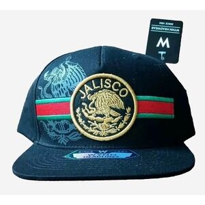 Jalisco Mexico Patch Baseball Cap Hat Vaquero Embroidered Snapback Tri Color NWT